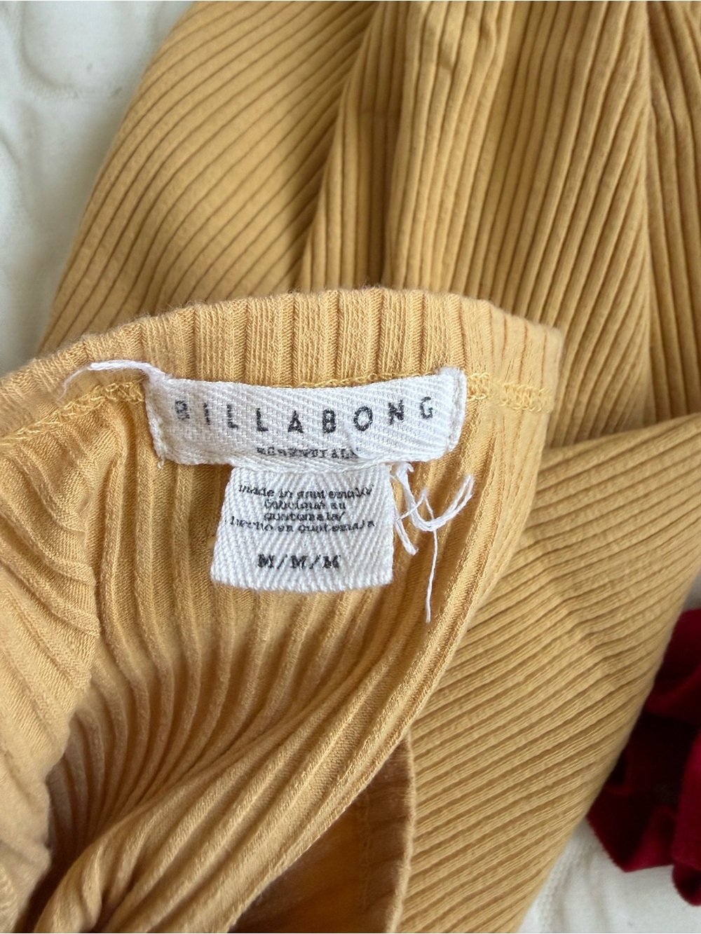 BILLABONG Ribbed Tank Dress — Yellow - Picture 7 of 7